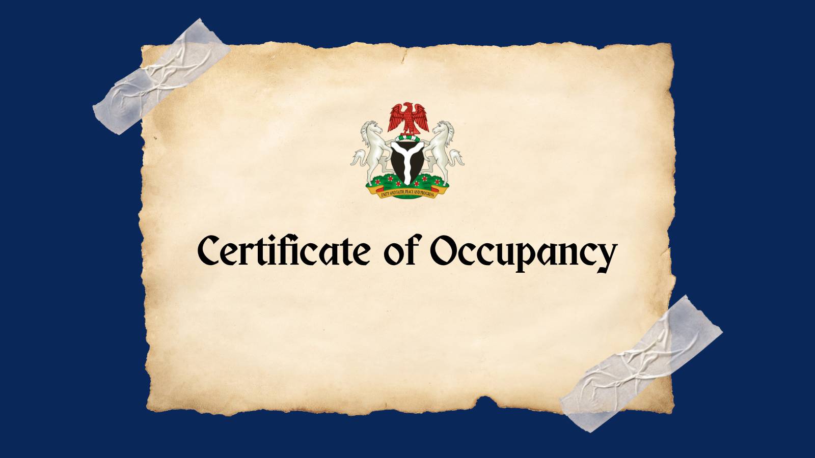 Verified Nigerian property title documents for due diligence: C of O